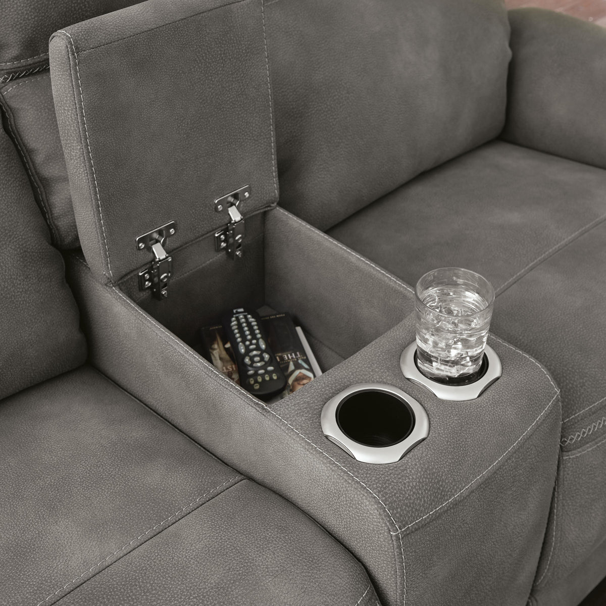 Next-Gen Durapella Power Reclining Loveseat with Console - 5930118 - product view or room setting; only loveseat included (supplier image 23)