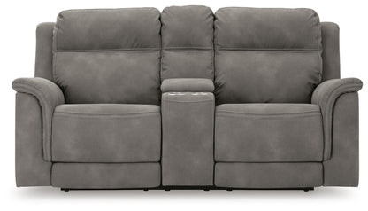Next-Gen Durapella Power Reclining Loveseat with Console - 5930118 - product view or room setting; only loveseat included (supplier image 20)