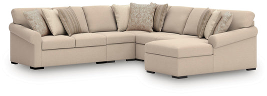 LadyMae Sectional - 59404S4 - product view or room setting; complete kit and included component views (supplier image 1)
