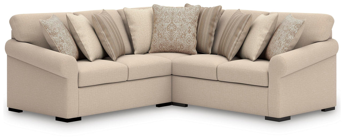 LadyMae Sectional - 59404S1 - product view or room setting; complete kit and included component views (supplier image 64)