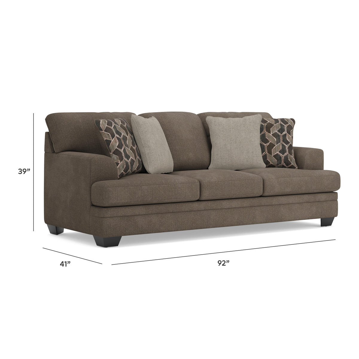 Stonemeade Queen Sofa Sleeper - 5950539 - approximate manufacturer dimensions (supplier image 9)