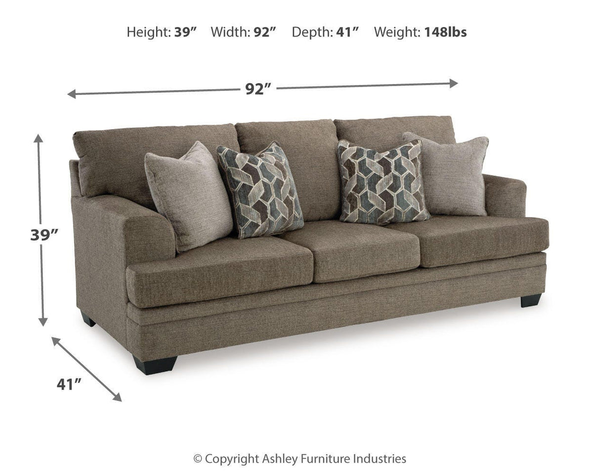 Stonemeade Sofa - 5950538 - approximate manufacturer dimensions (supplier image 4)