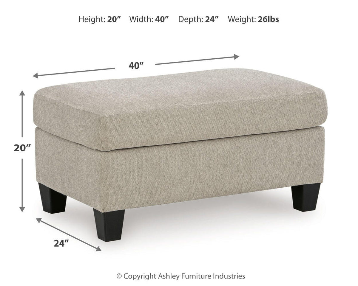 Willarae Ottoman - 5980314 - approximate manufacturer dimensions (supplier image 6)