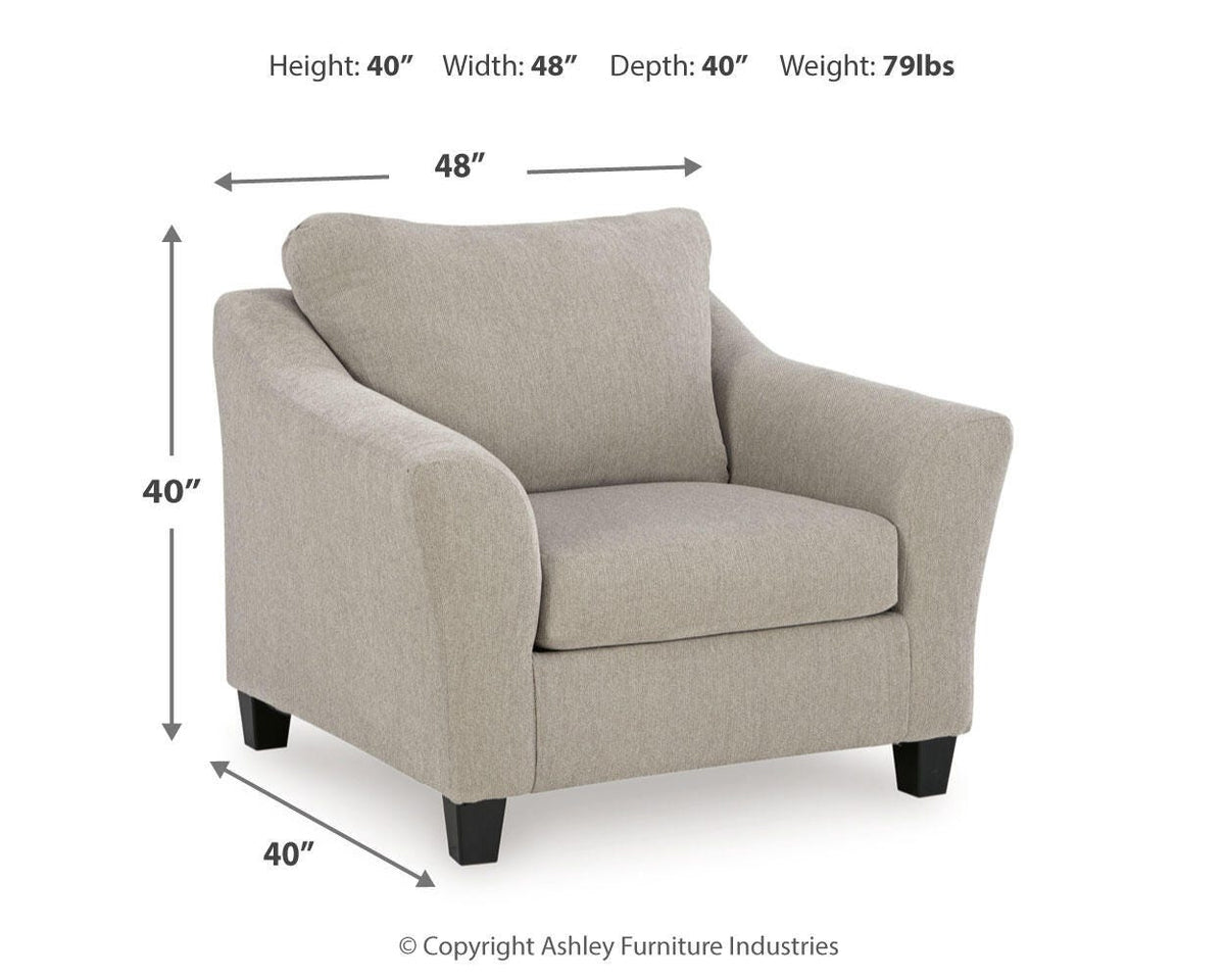 Willarae Oversized Chair - 5980323 - approximate manufacturer dimensions (supplier image 6)
