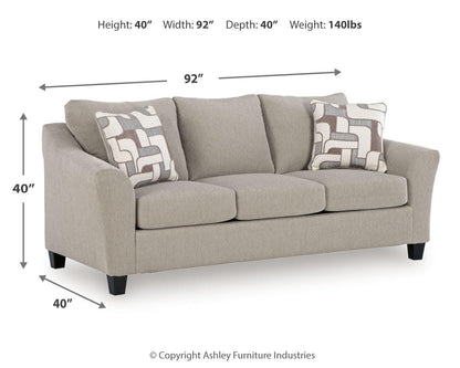 Willarae Living Room Sets - 59803U1, 59803U2 - approximate manufacturer dimensions (supplier image 13)