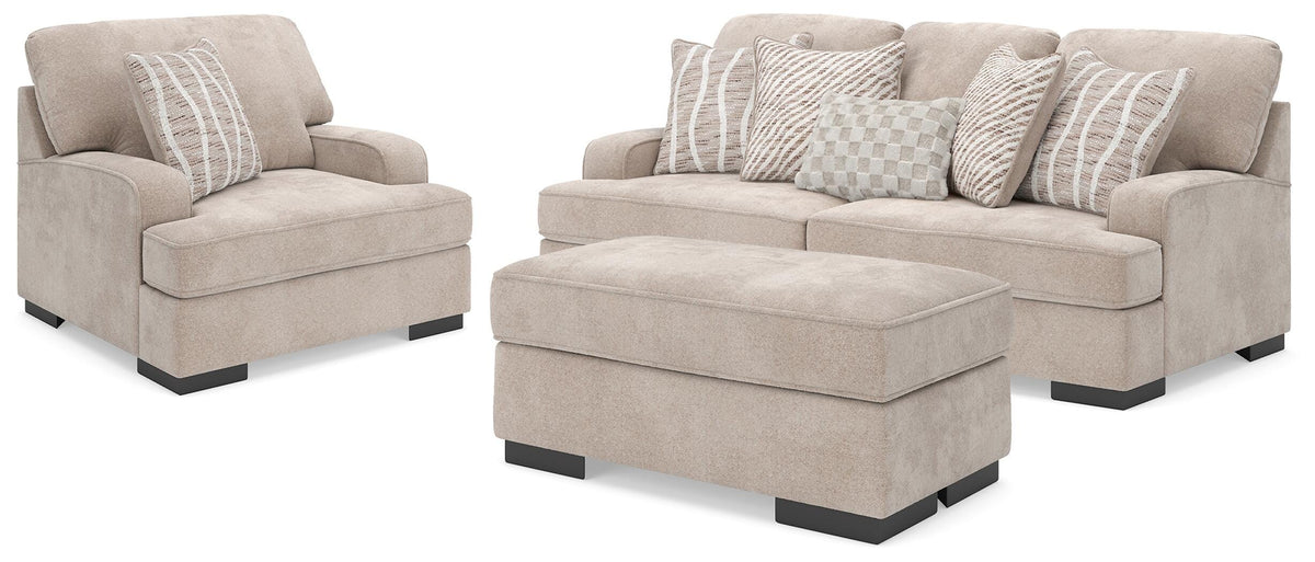 High Profile Sofa, Oversized Chair and Ottoman - 59902U1 - product view or room setting; complete kit and included component views (supplier image 1)