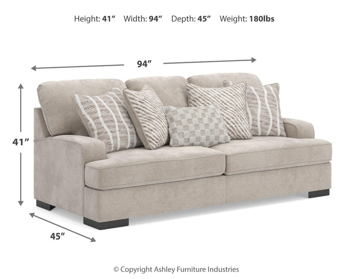 High Profile Sofa, Oversized Chair and Ottoman - 59902U1 - approximate manufacturer dimensions (supplier image 26)