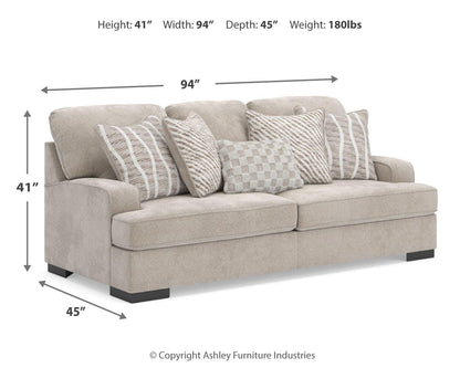 High Profile Sofa, Oversized Chair and Ottoman - 59902U1 - approximate manufacturer dimensions (supplier image 26)
