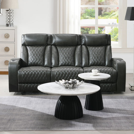 Taddeo - Sofa & Loveseat Set - Dark Gray