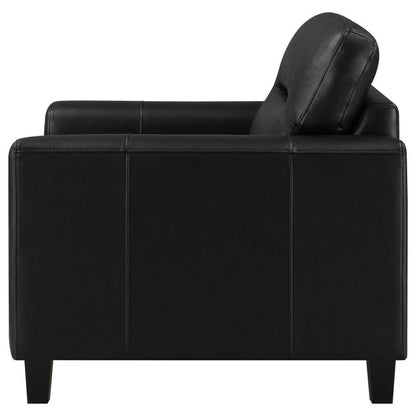 Scotland - Faux Leather Upholstered Track Arm Chair