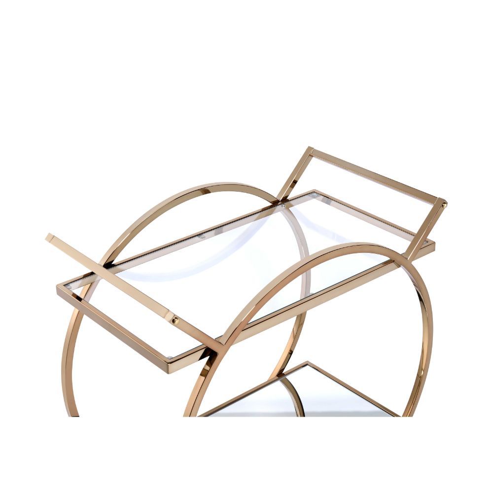 Traverse - Serving Cart - Mirrored & Champagne