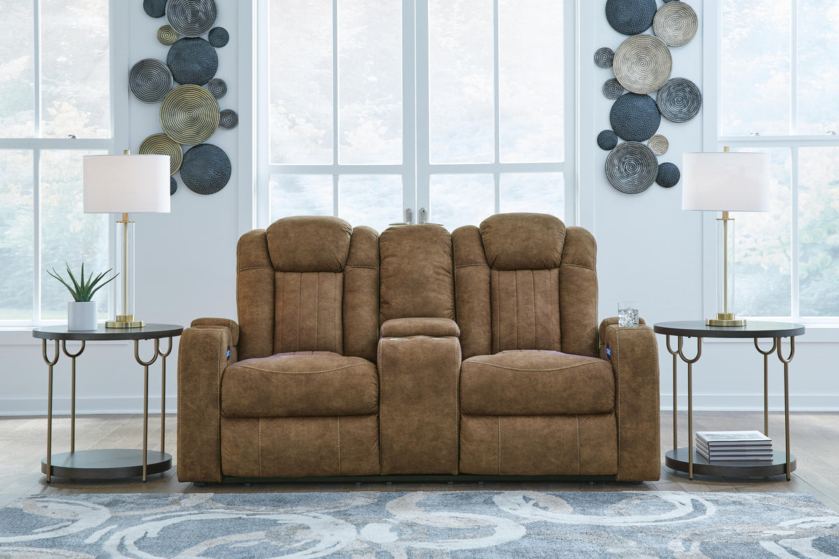Wolfridge Power Reclining Loveseat - 6070318 - product view or room setting; only loveseat included (supplier image 2)