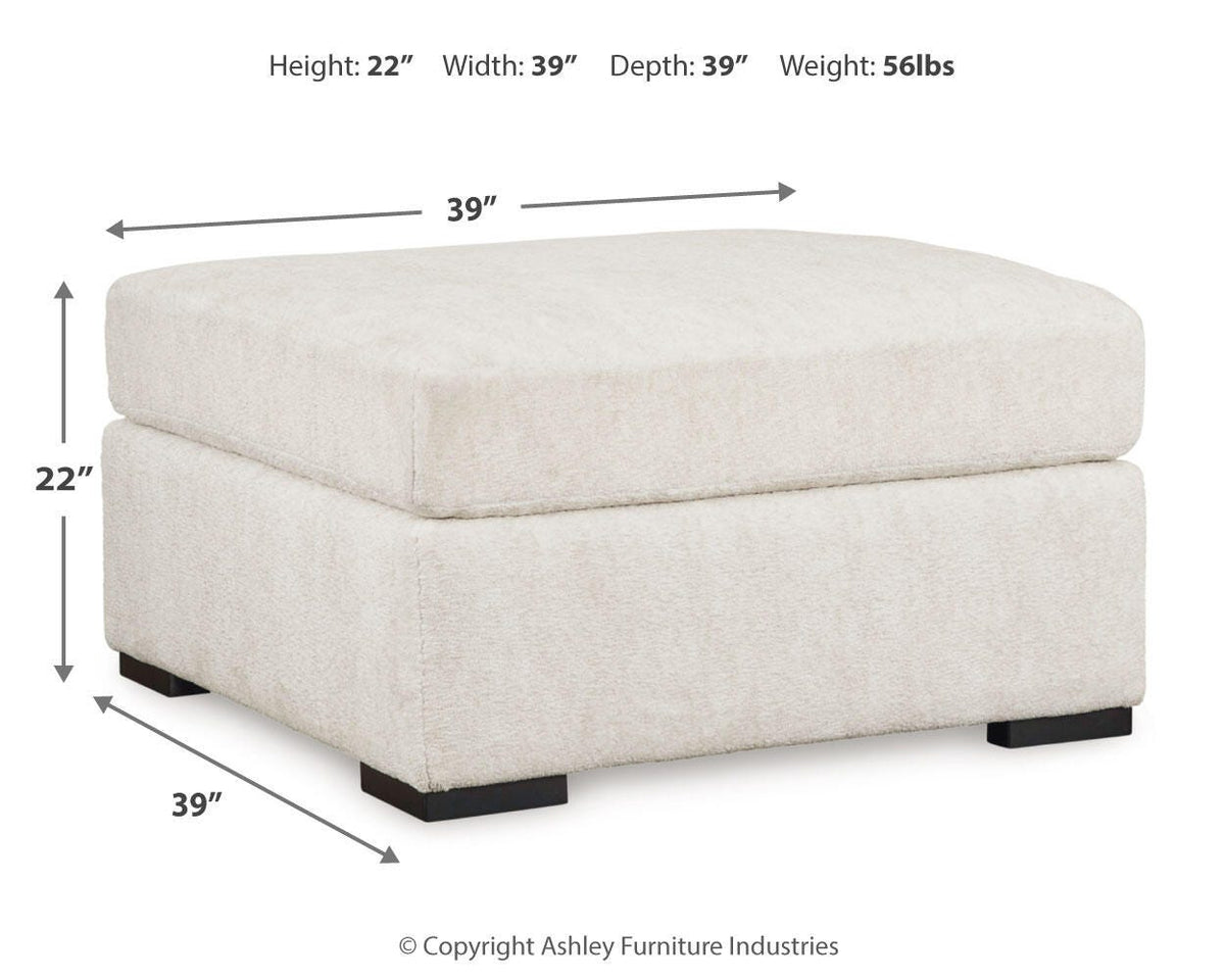 Chessington Oversized Accent Ottoman - 6190408 - approximate manufacturer dimensions (supplier image 5)