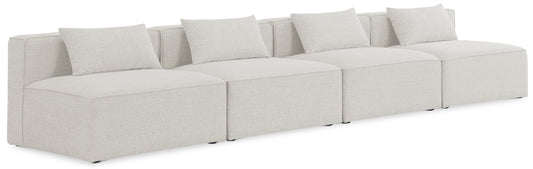 Cube - Linen Modular 4 Seat Armless Sofa