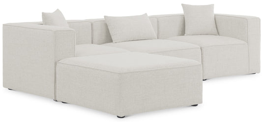 Cube - Linen 4 Piece Modular Sectional With Chaise