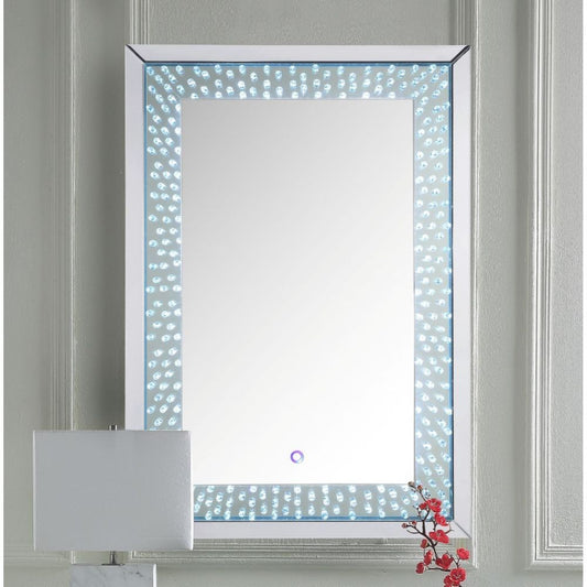 Nysa - 47" Accent Mirror With LED - Mirrored & Faux Crystals