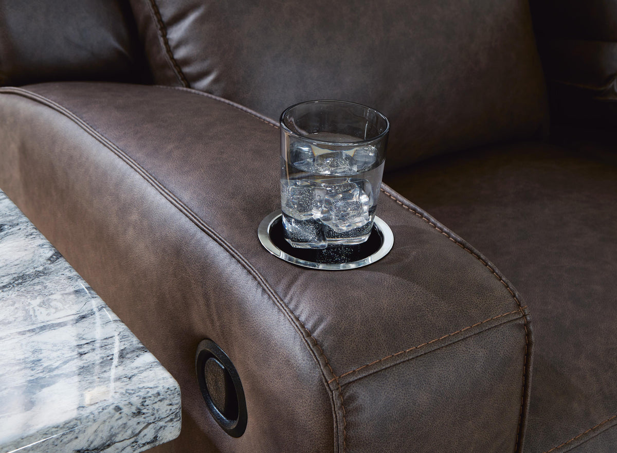Lavenhorne Reclining Sofa with Drop Down Table - 6330689 - product view or room setting; only sofa included (supplier image 5)