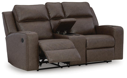 Lavenhorne Reclining Loveseat with Console - 6330694 - product view or room setting; only loveseat included (supplier image 2)