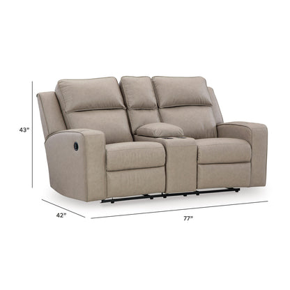 Lavenhorne Reclining Loveseat with Console - 6330794 - approximate manufacturer dimensions (supplier image 14)