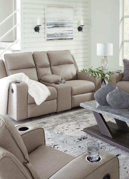 Lavenhorne Reclining Loveseat with Console - 6330794 - product view or room setting; only loveseat included (supplier image 16)