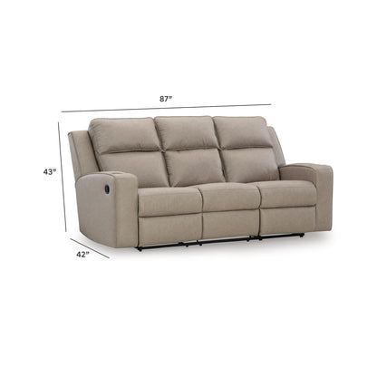 Lavenhorne Reclining Sofa with Drop Down Table - 6330789 - approximate manufacturer dimensions (supplier image 22)