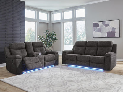 Brysonview Reclining Sofa and Loveseat - 63605U1 - product view or room setting; complete kit and included component views (supplier image 2)