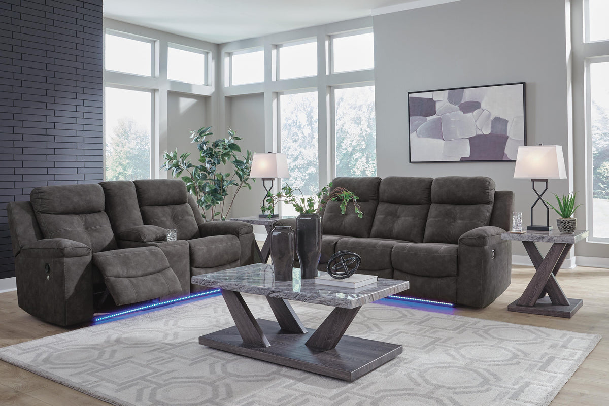 Brysonview Reclining Sofa and Loveseat - 63605U1 - product view or room setting; complete kit and included component views (supplier image 9)