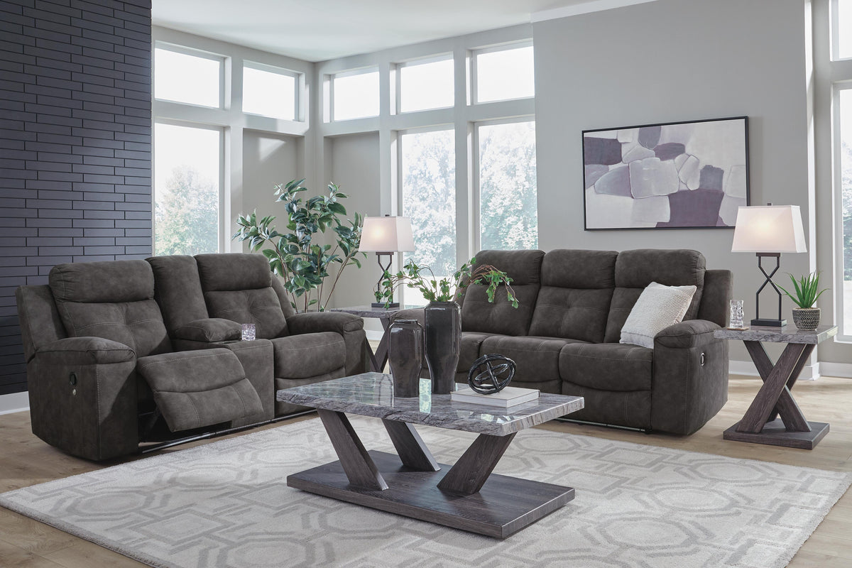 Brysonview Reclining Sofa and Loveseat - 63605U1 - product view or room setting; complete kit and included component views (supplier image 10)