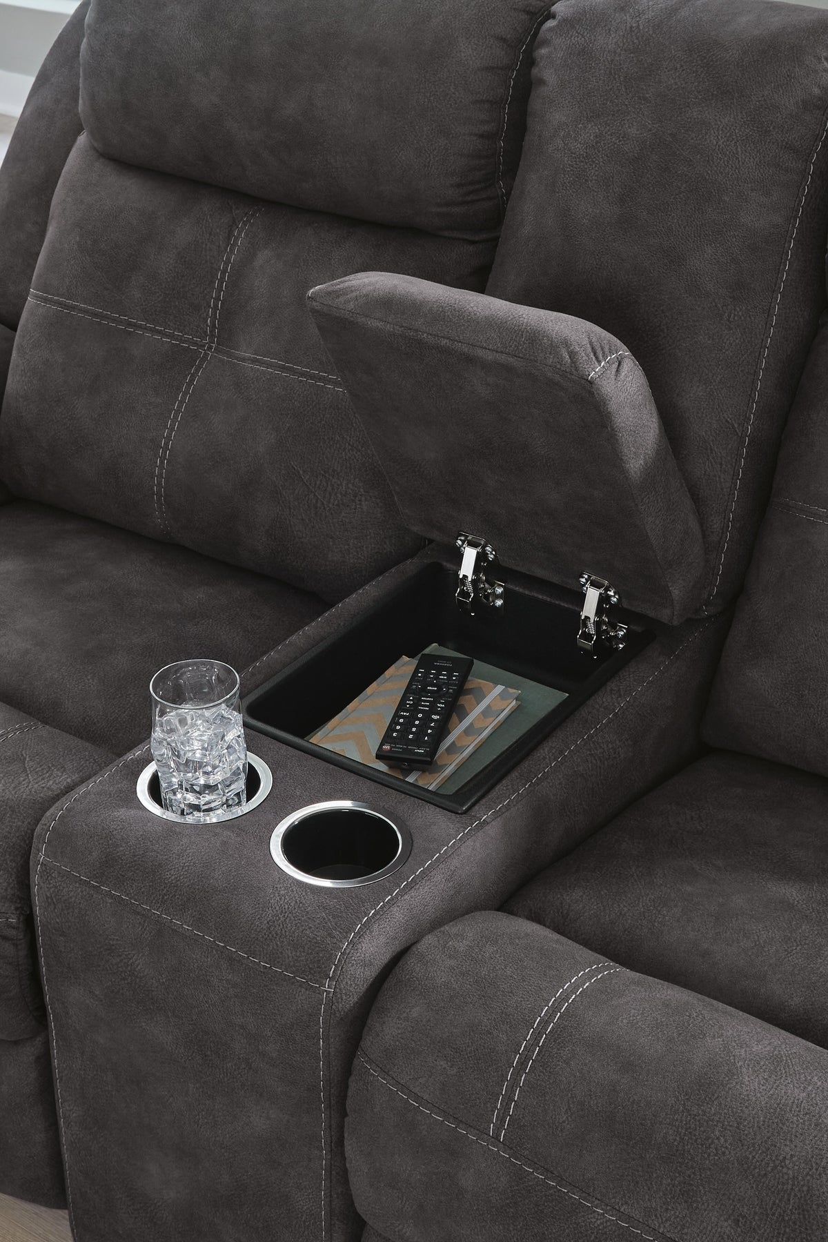 Brysonview Reclining Loveseat with Console - 6360594 - finish or detail (supplier image 8)
