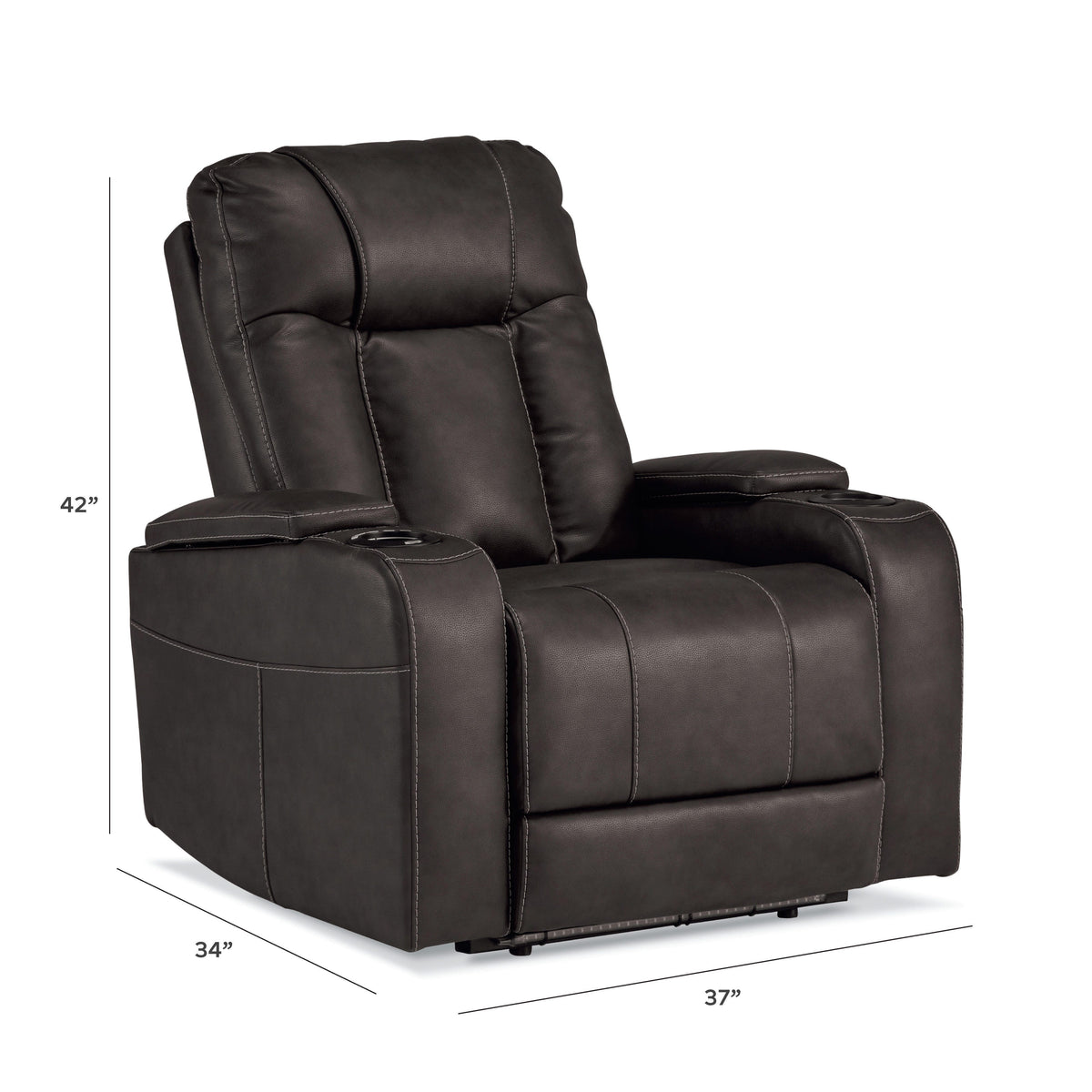 Feazada Power Recliner - 6620513 - approximate manufacturer dimensions (supplier image 13)