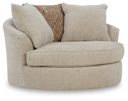 Steelwater Retreat Oversized Swivel Accent Chair - 6670421 - product view or room setting; only chair included (supplier image 1)