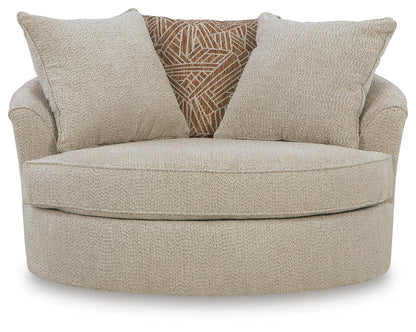Steelwater Retreat Oversized Swivel Accent Chair - 6670421 - product view or room setting; only chair included (supplier image 3)