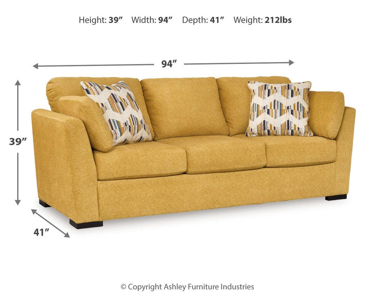 Keerwick Queen Sofa Sleeper - 6750639 - approximate manufacturer dimensions (supplier image 7)