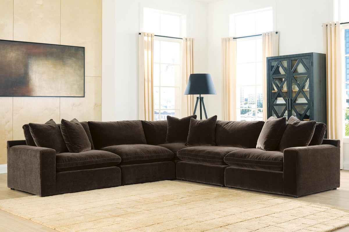 Maxton Heights Sectional - 67807S4 - product view or room setting; complete kit and included component views (supplier image 10)