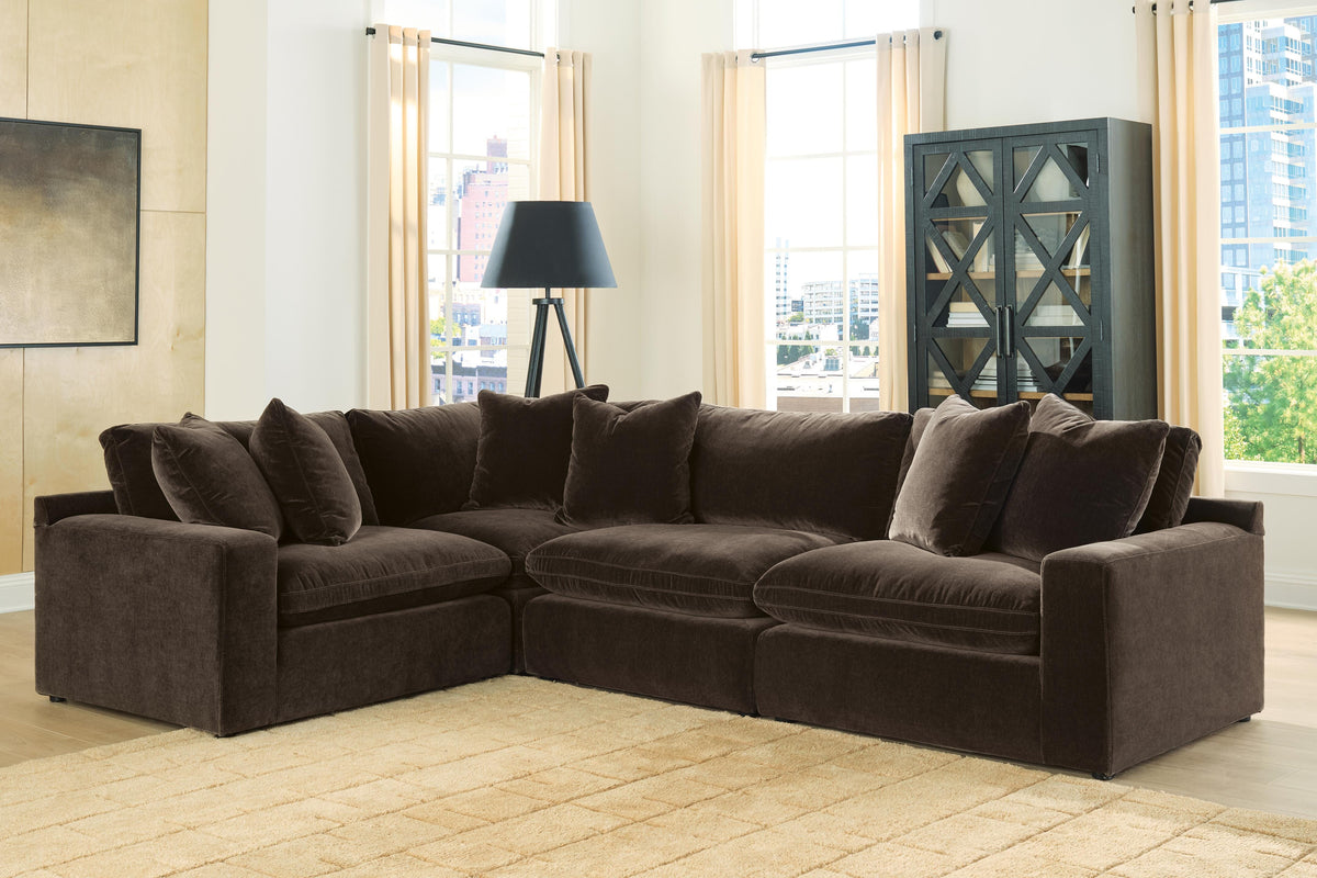 Maxton Heights Sectional - 67807S3 - product view or room setting; complete kit and included component views (supplier image 36)