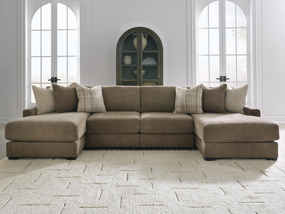 Camellia-Court Sectional - 68207S9 - product view or room setting; complete kit and included component views (supplier image 2)