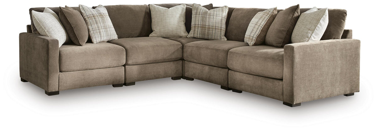 Camellia-Court Sectional - 68207S17 - product view or room setting; complete kit and included component views (supplier image 23)