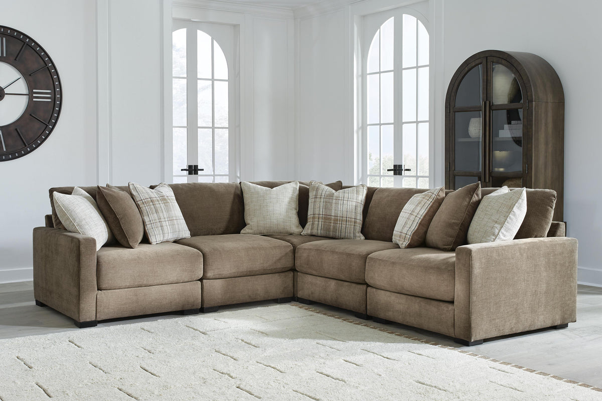 Camellia-Court Sectional - 68207S17 - product view or room setting; complete kit and included component views (supplier image 24)