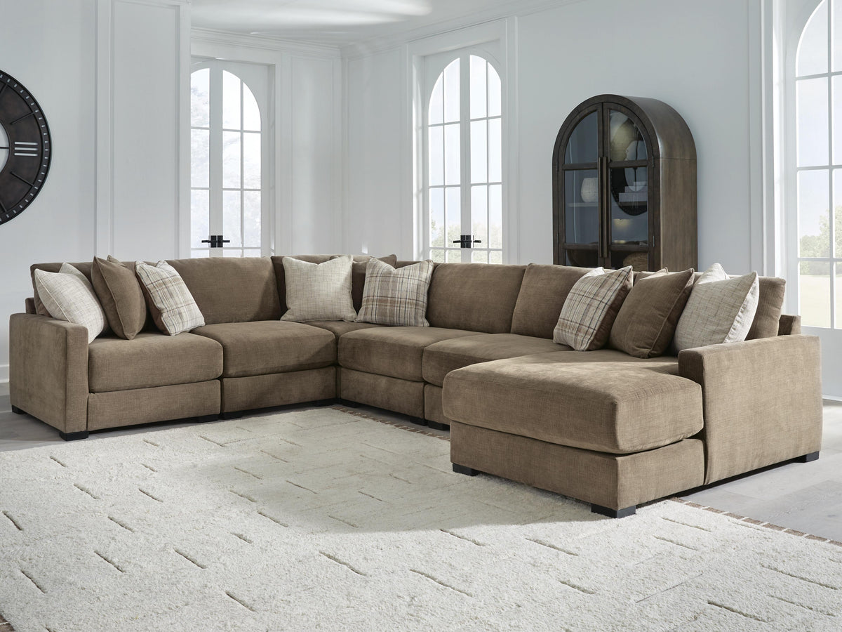 Camellia-Court Sectional - 68207S15 - product view or room setting; complete kit and included component views (supplier image 26)