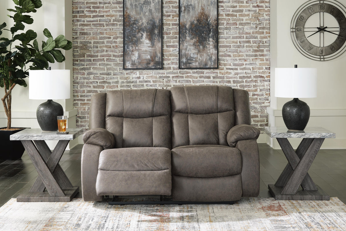 First Base Reclining Loveseat - 6880486 - product view or room setting; only loveseat included (supplier image 7)