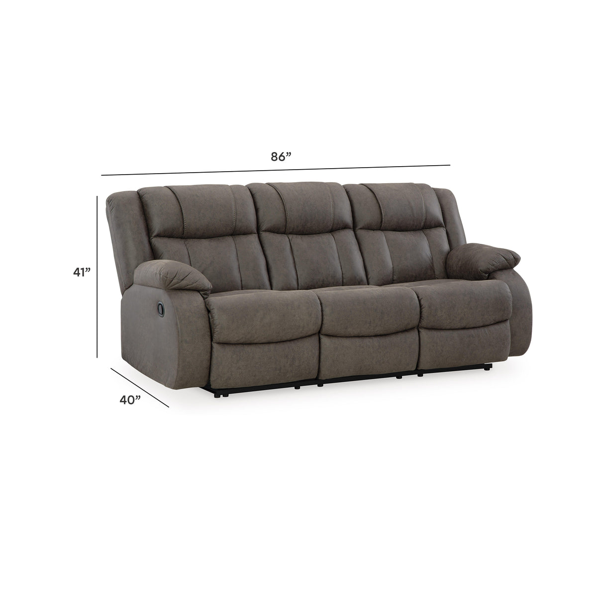 First Base Reclining Sofa - 6880488 - approximate manufacturer dimensions (supplier image 9)