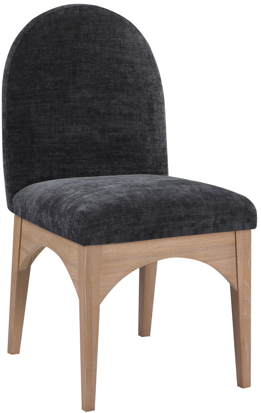 Waldorf - Chenille Dining Side Chair With Natural Legs