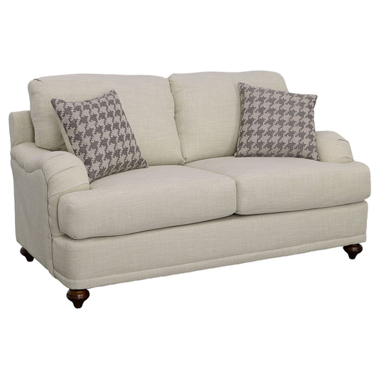Glenn - Upholstered English Arm Loveseat - Light Gray