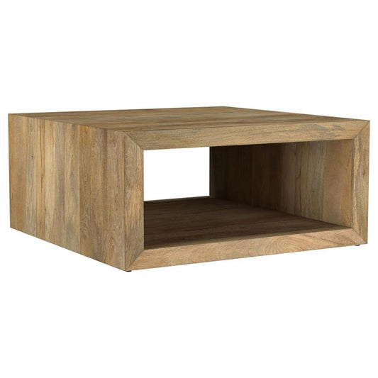 Benton - Square Solid Mango Wood Coffee Table - Natural