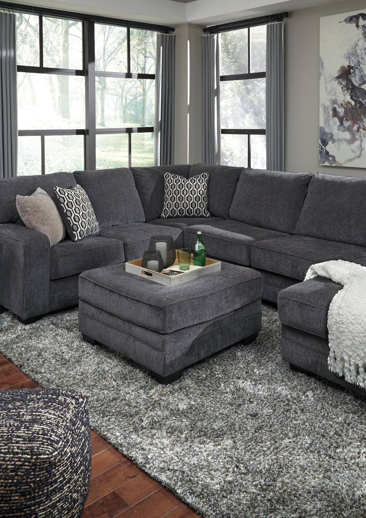 Tracling Oversized Ottoman - 7260008 - product view or room setting; only ottoman included (supplier image 3)