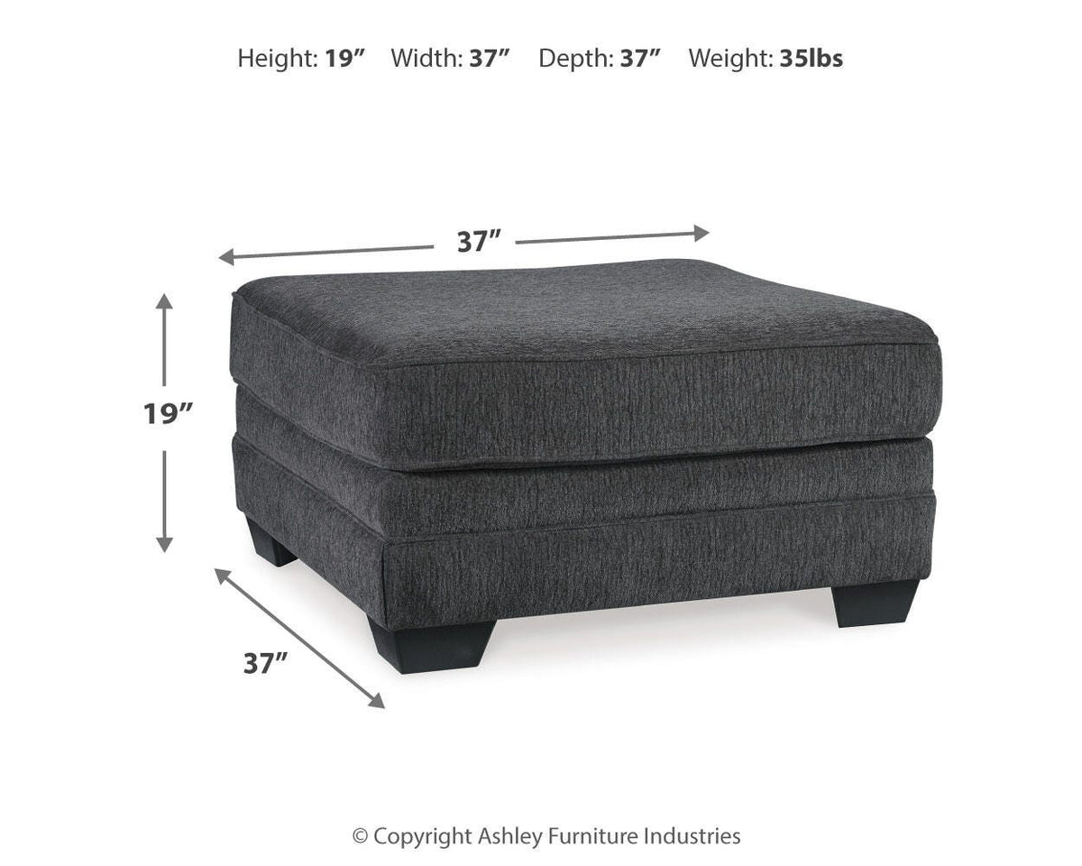 Tracling Oversized Ottoman - 7260008 - approximate manufacturer dimensions (supplier image 4)
