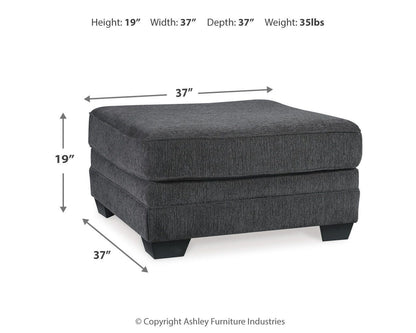 Tracling Oversized Ottoman - 7260008 - approximate manufacturer dimensions (supplier image 4)