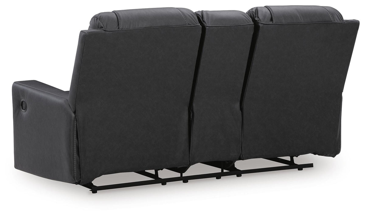 Mackmenville Reclining Loveseat with Console - 7471394 - product view or room setting; only loveseat included (supplier image 15)
