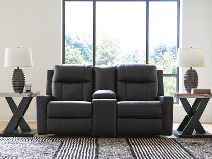 Mackmenville Reclining Loveseat with Console - 7471394 - product view or room setting; only loveseat included (supplier image 12)