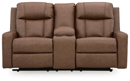 Mackmenville Reclining Loveseat with Console - 7471494 - product view or room setting; only loveseat included (supplier image 4)